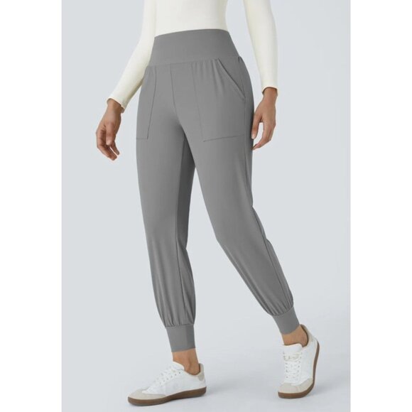 Halara Play it My Way Womens 3X Regular High Waist Joggers Gray Nylon Elastane - Picture 1 of 10